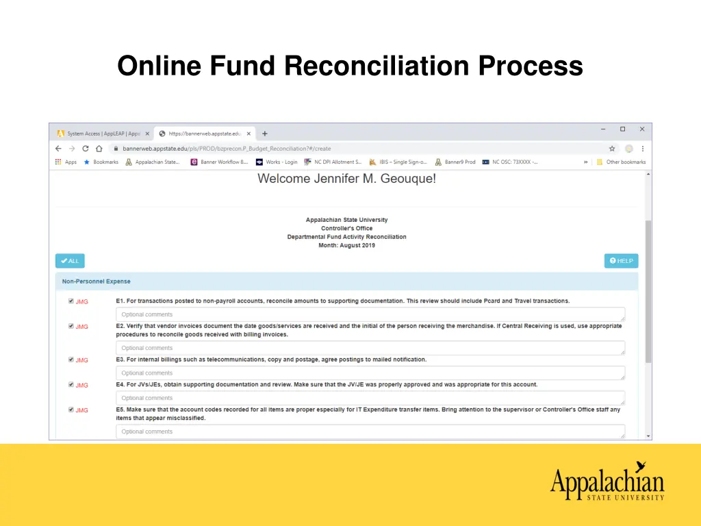 online fund reconciliation process 12