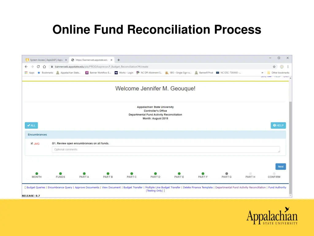 online fund reconciliation process 14