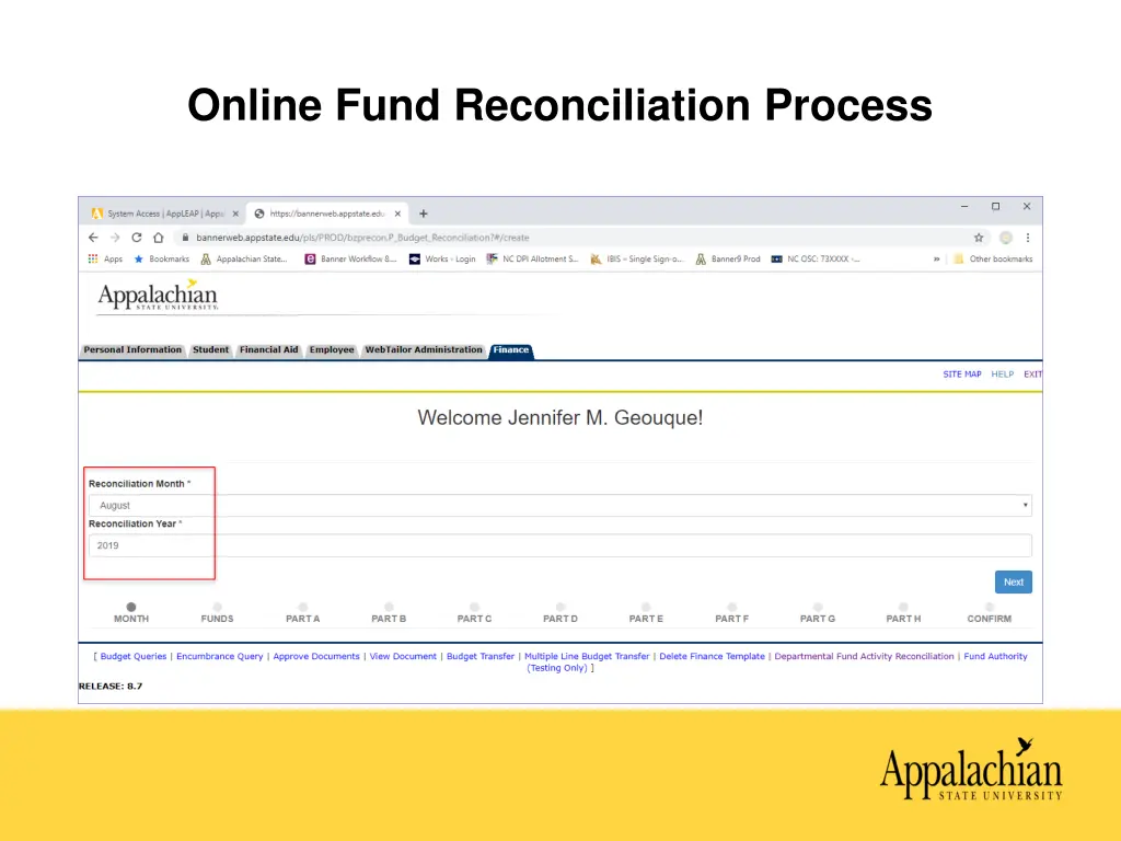 online fund reconciliation process 4