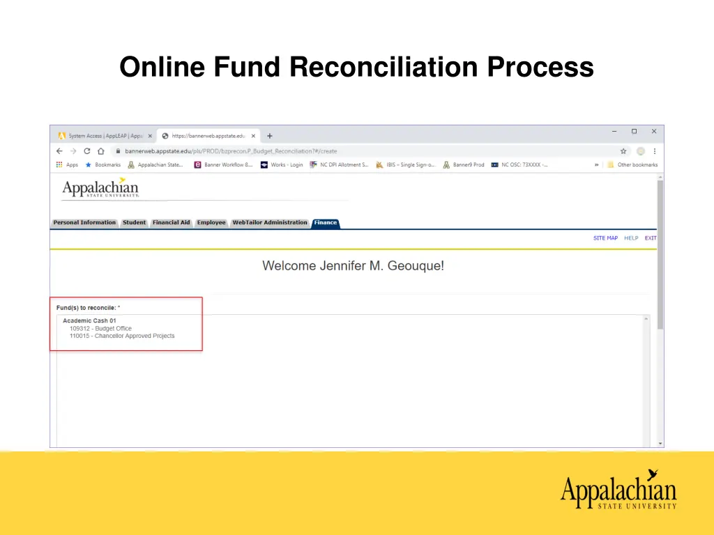 online fund reconciliation process 5