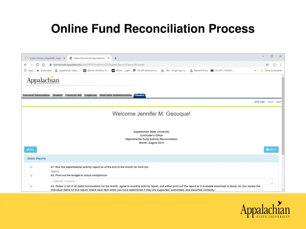 online fund reconciliation process 6