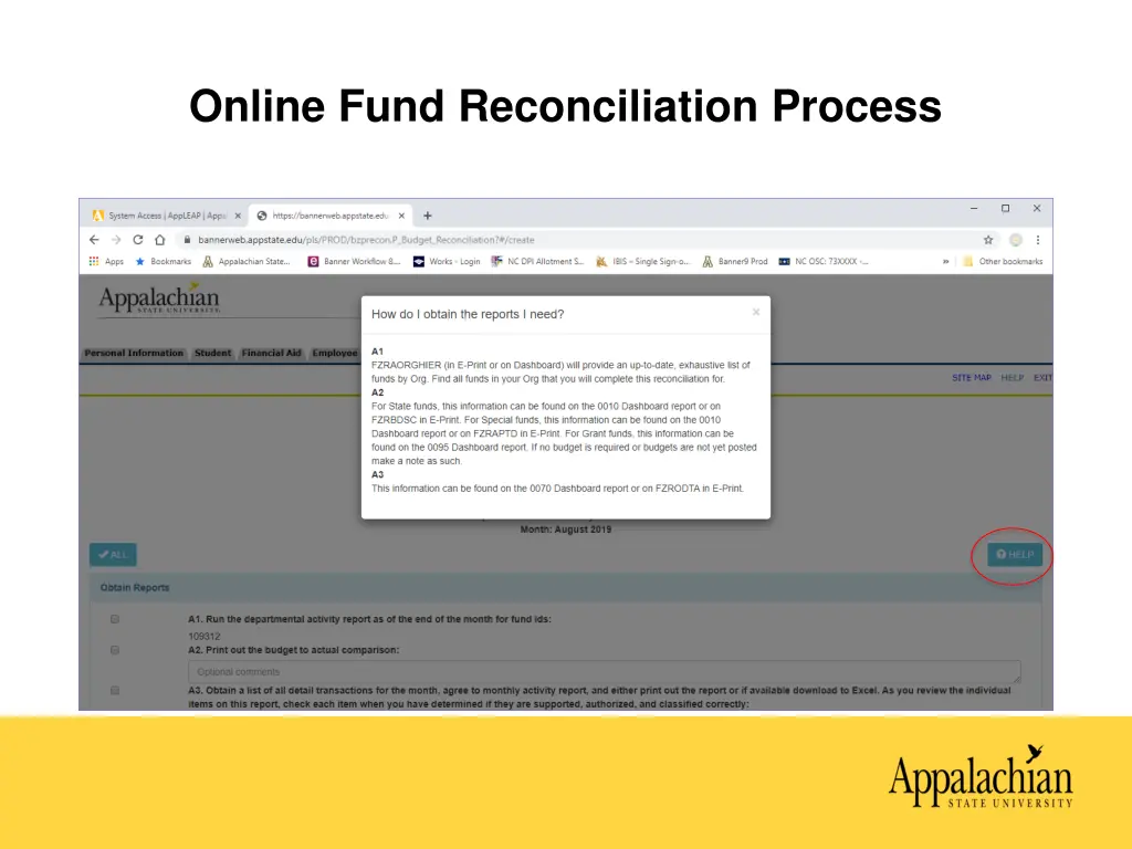 online fund reconciliation process 7
