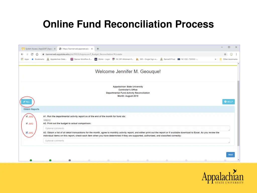 online fund reconciliation process 8