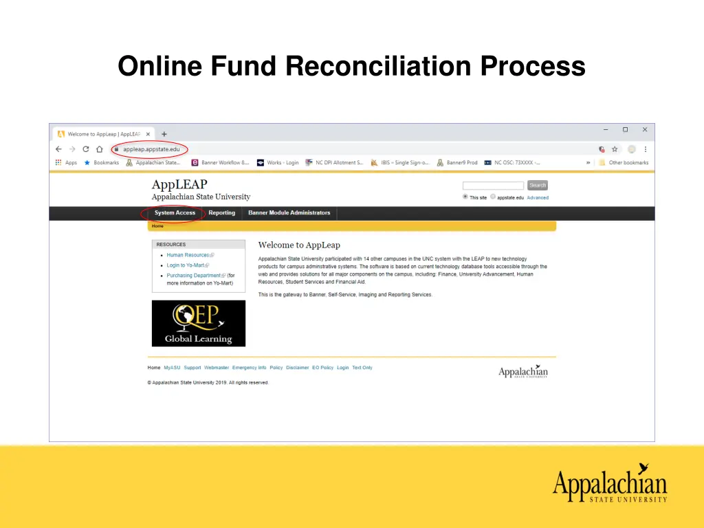 online fund reconciliation process