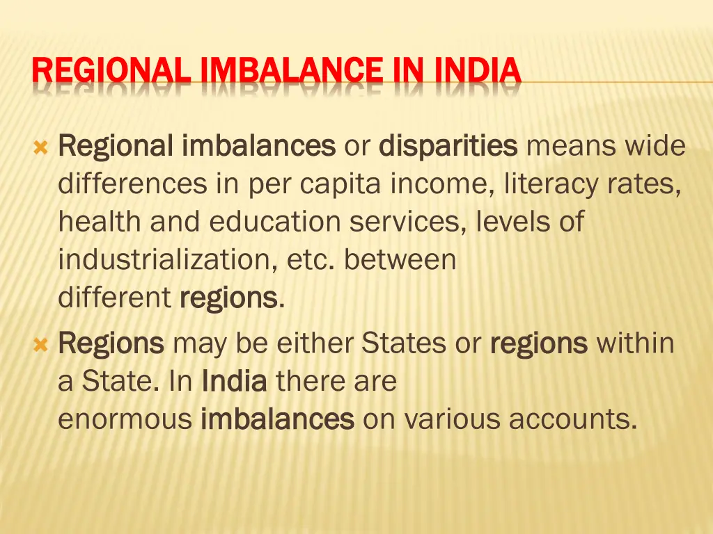 r regional imbalance in egional imbalance in india