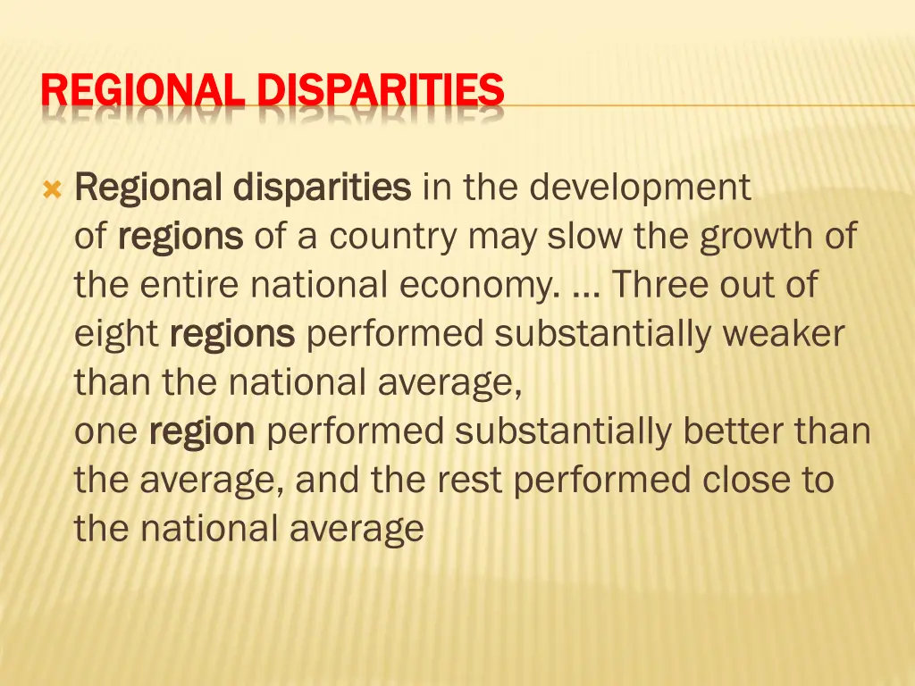 regional disparities regional disparities