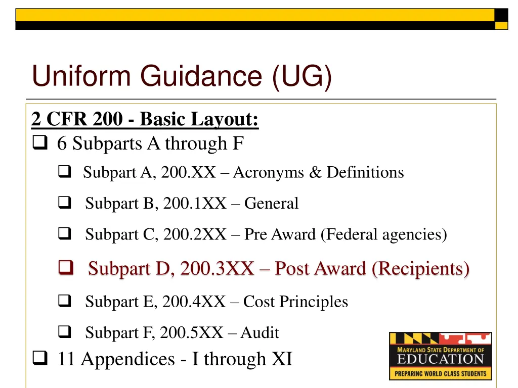 uniform guidance ug 1