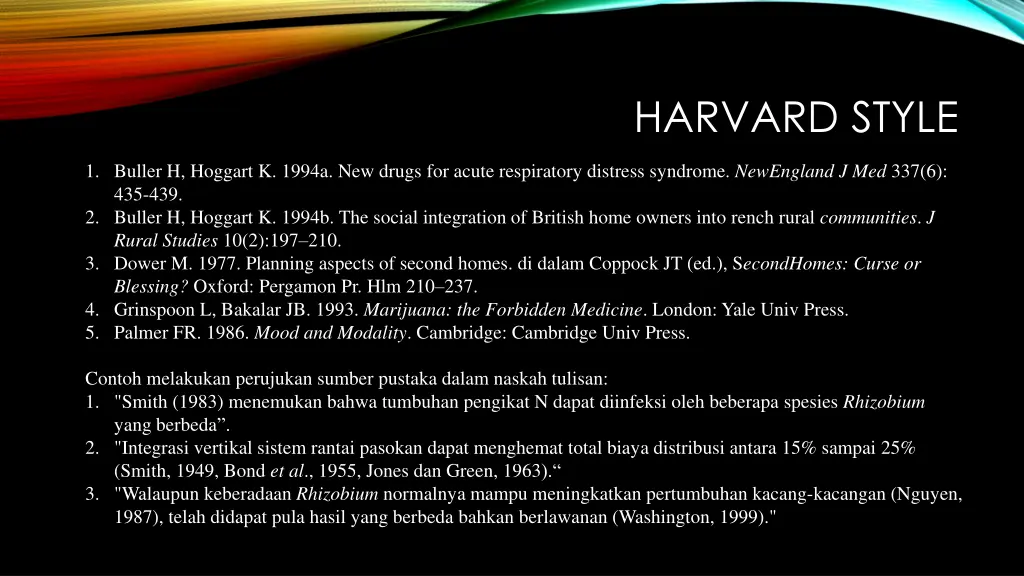 harvard style