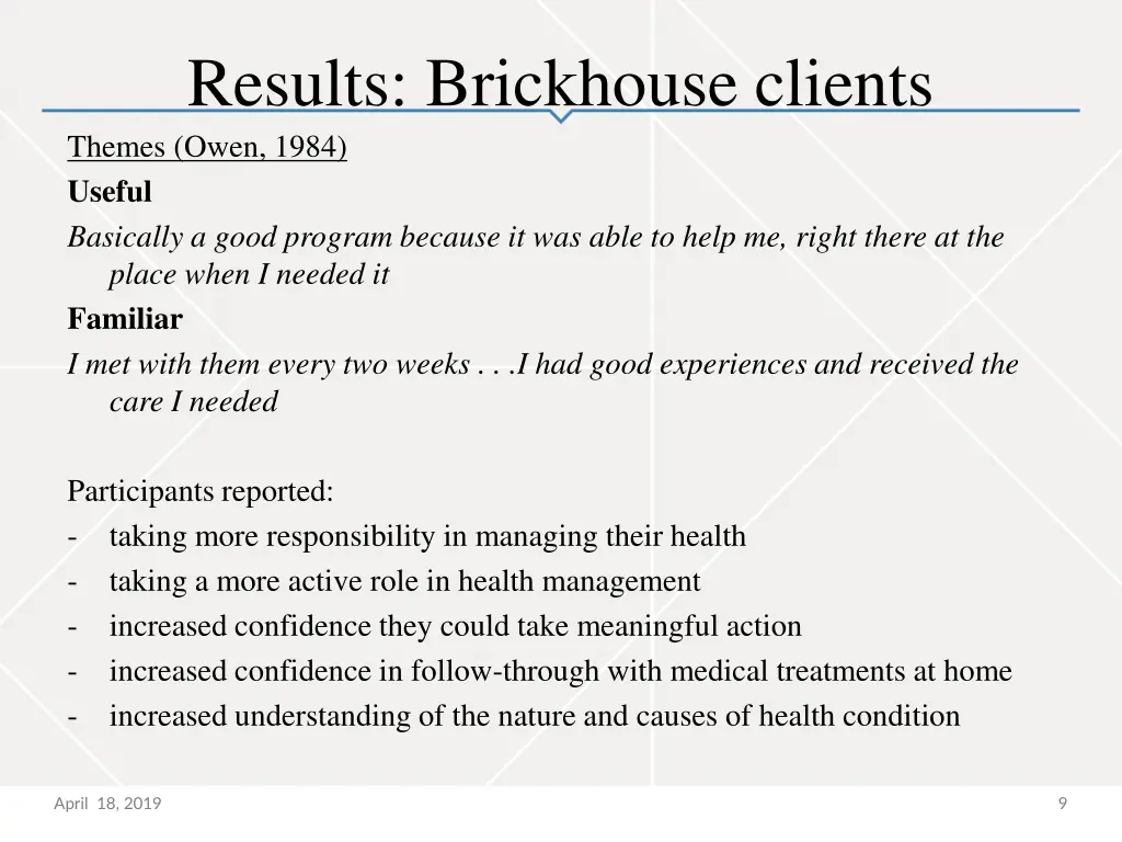 results brickhouse clients themes owen 1984