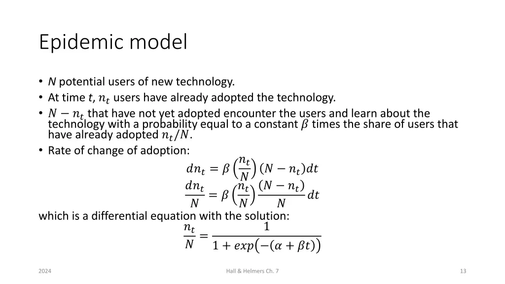 epidemic model 1