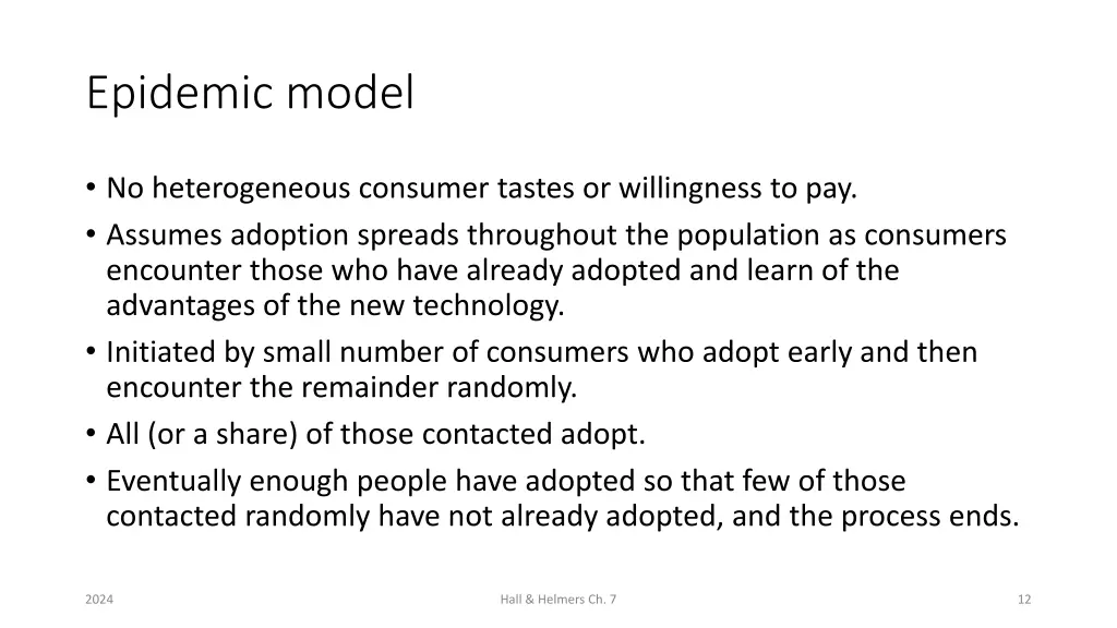 epidemic model