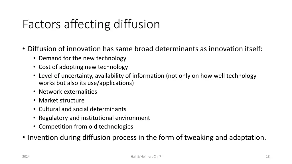 factors affecting diffusion