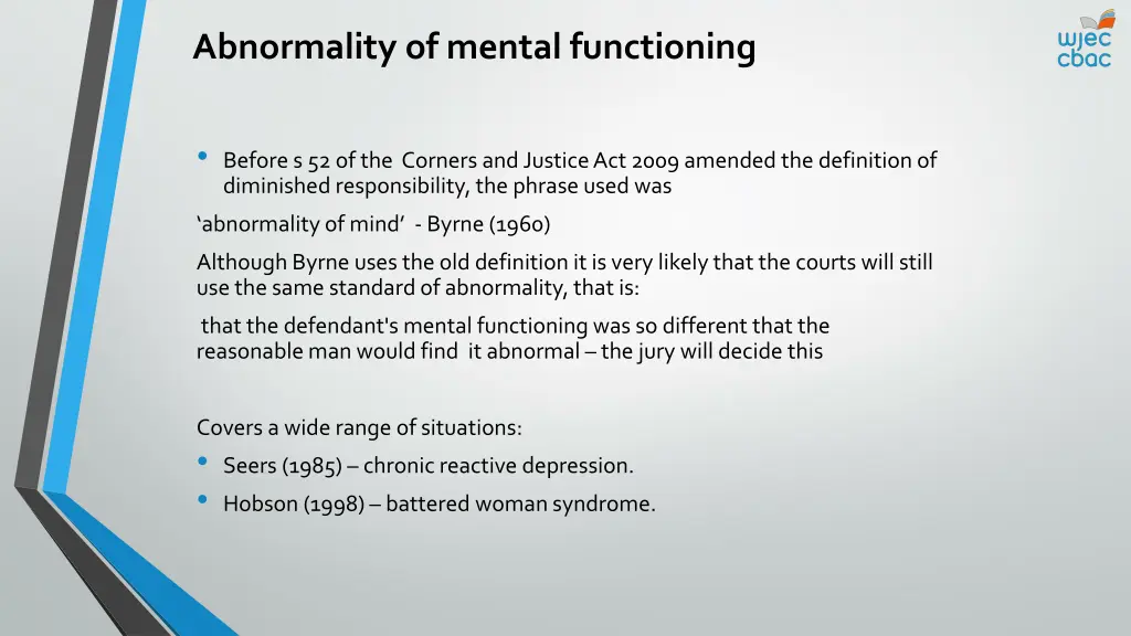 abnormality of mental functioning