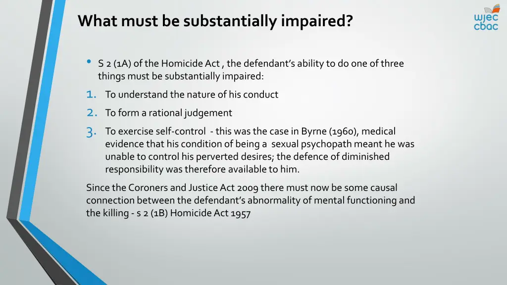 what must be substantially impaired