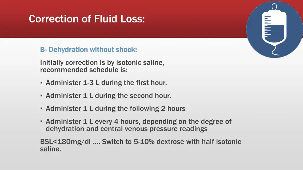 correction of fluid loss 1