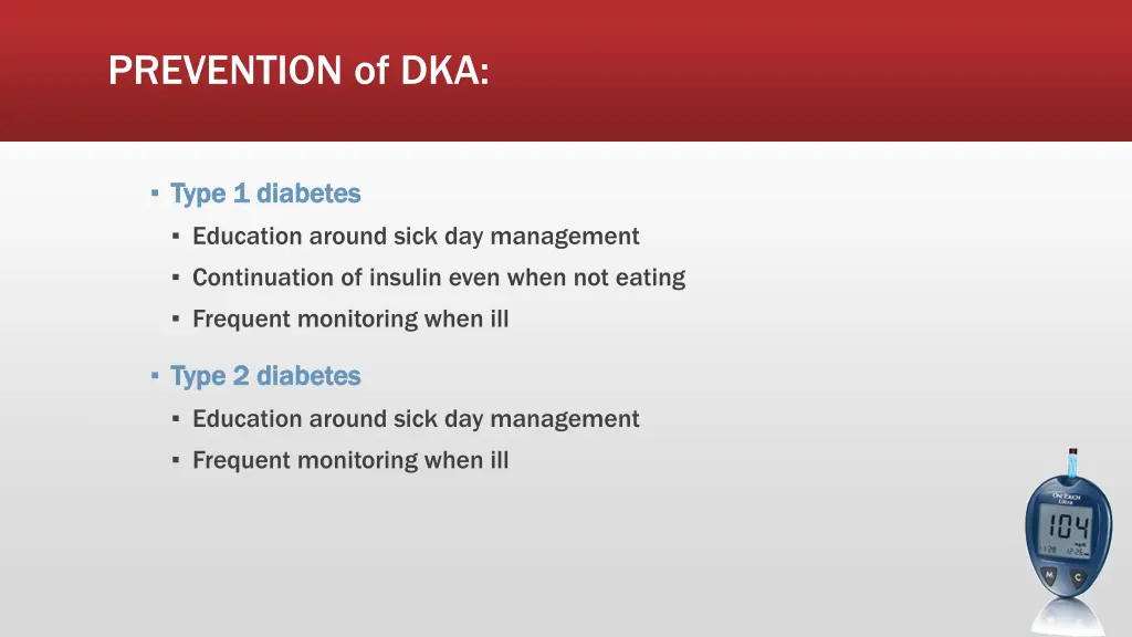 prevention of dka
