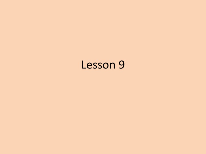 lesson 9