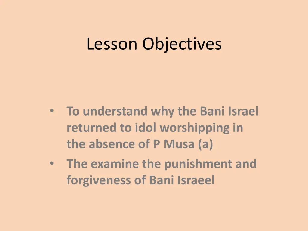 lesson objectives