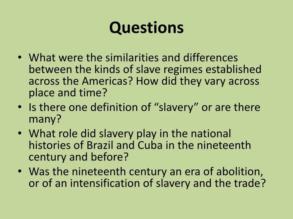 questions