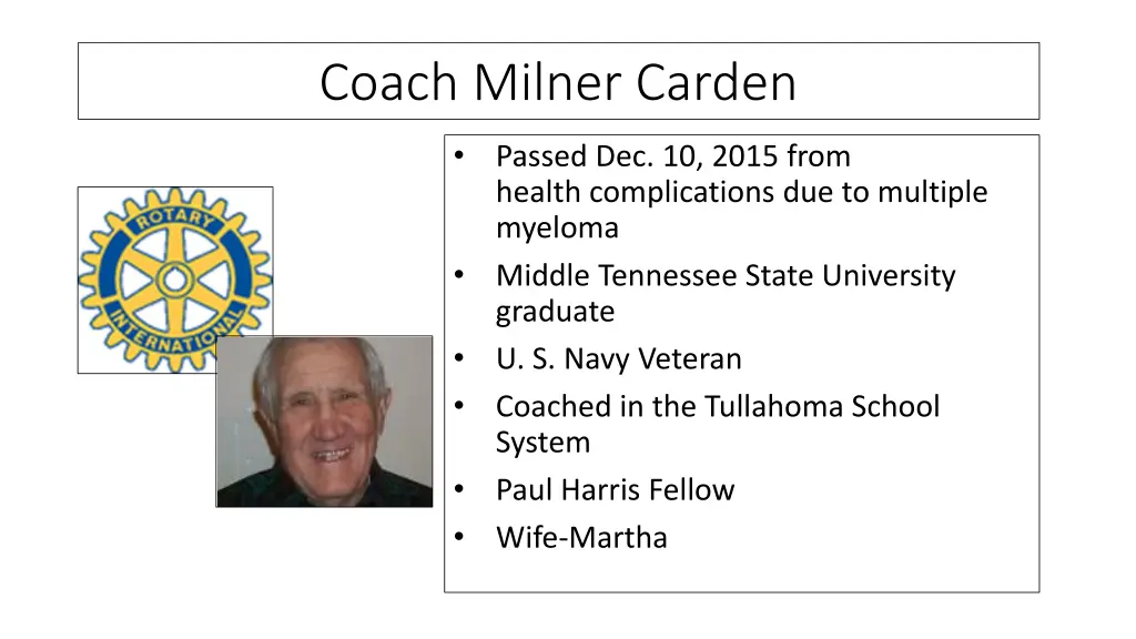 coach milner carden