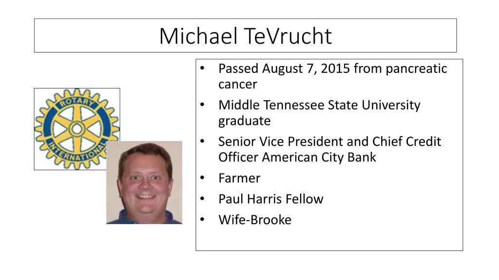 michael tevrucht