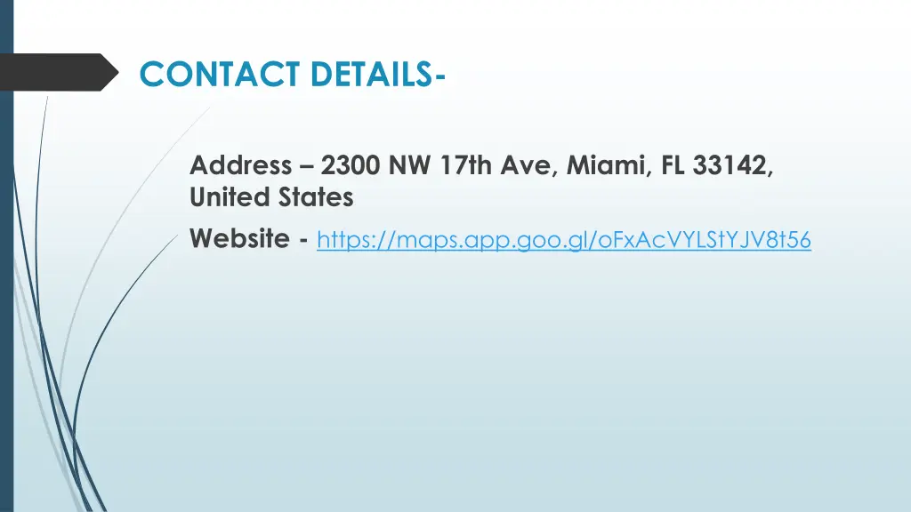 contact details