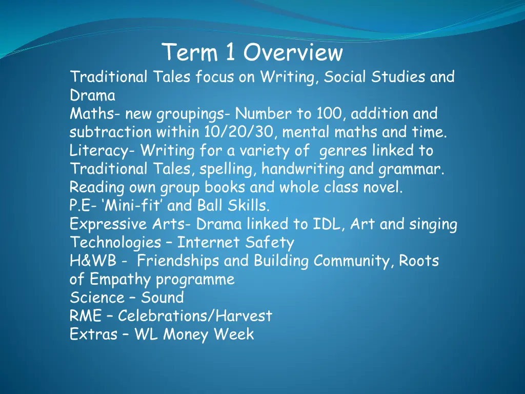 term 1 overview