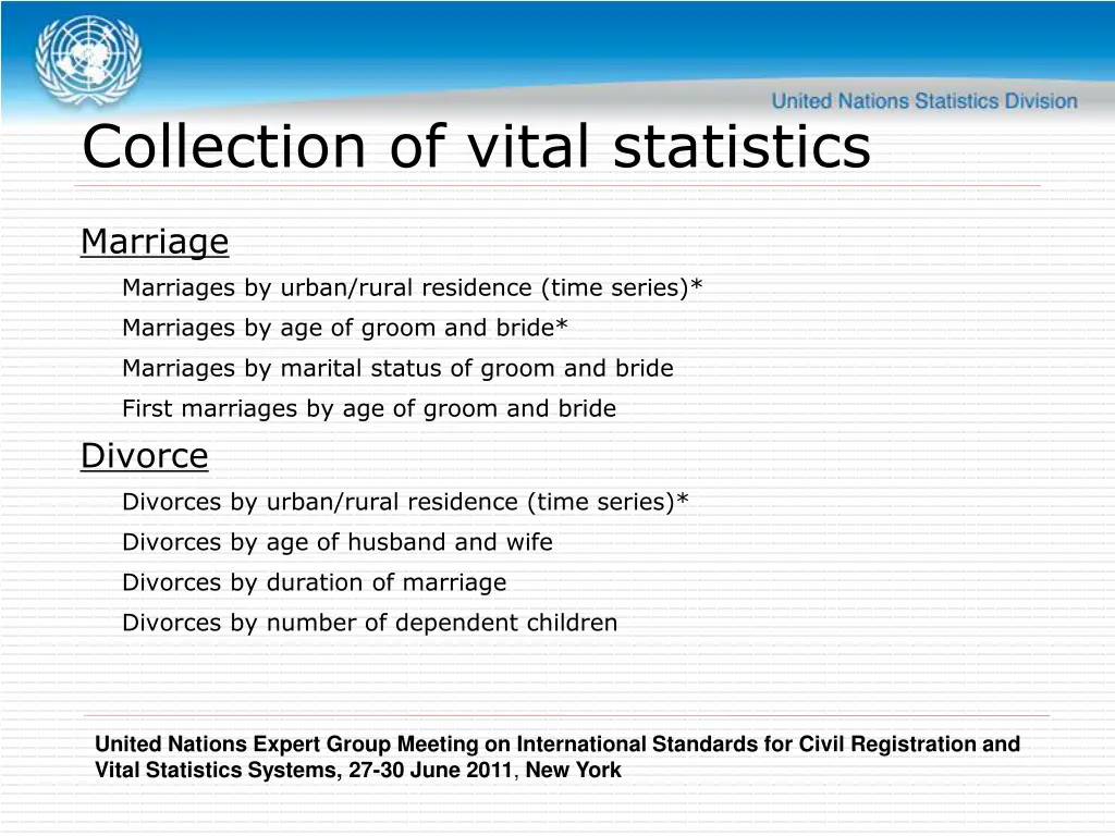 collection of vital statistics 3
