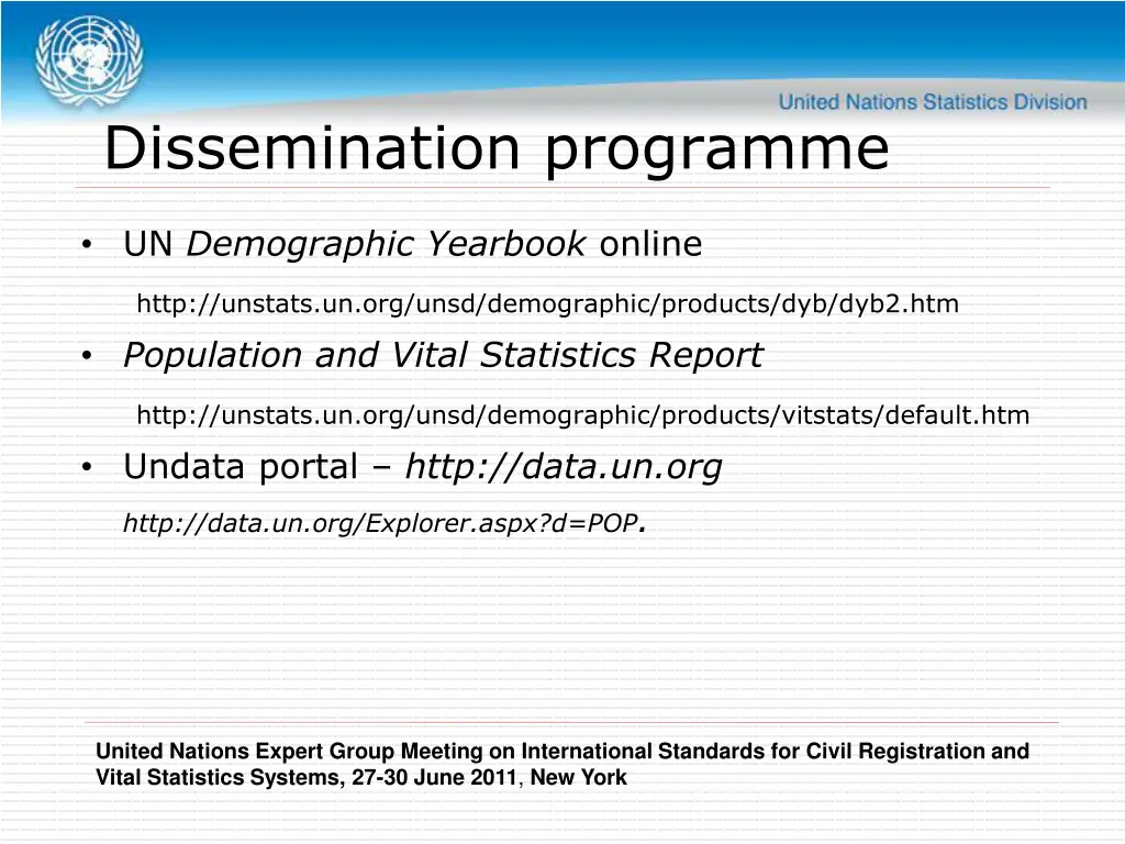 dissemination programme 1