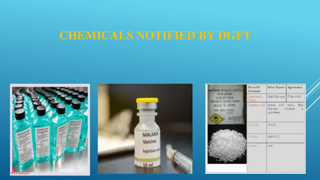 chemicals notified by dgft