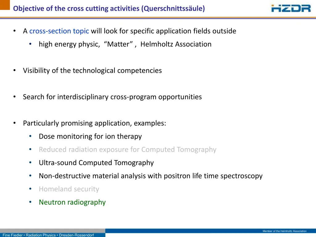 objective of the cross cutting activities 1