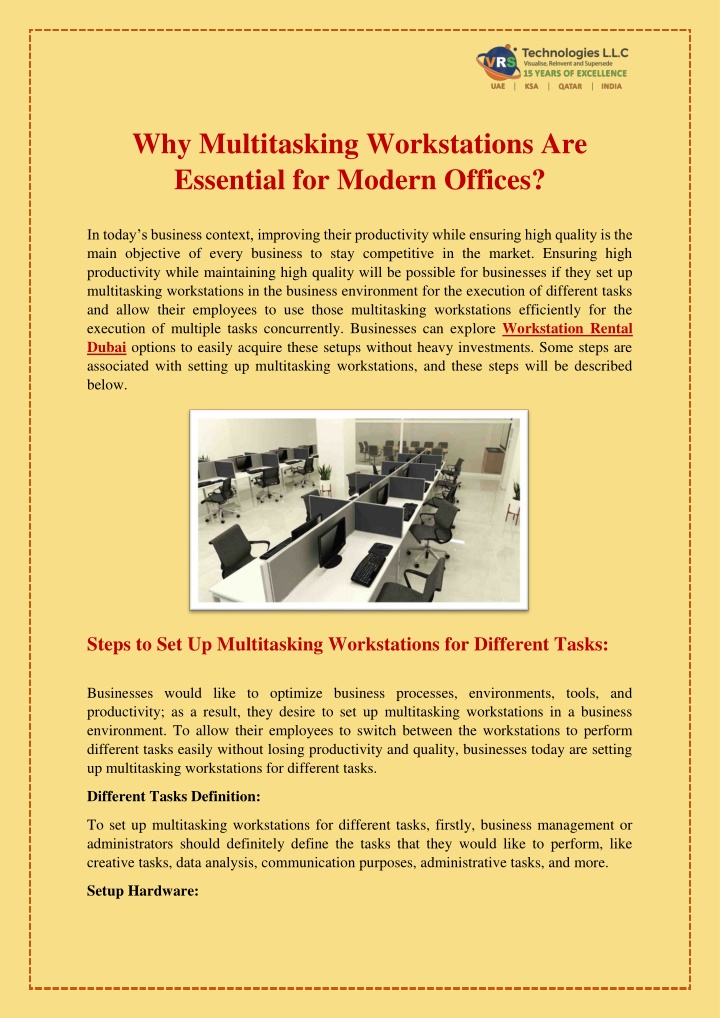 why multitasking workstations are essential
