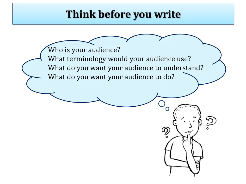 think before you write
