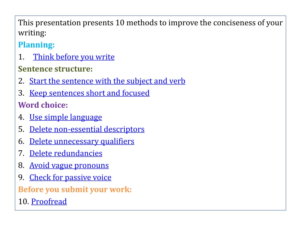 this presentation presents 10 methods to improve