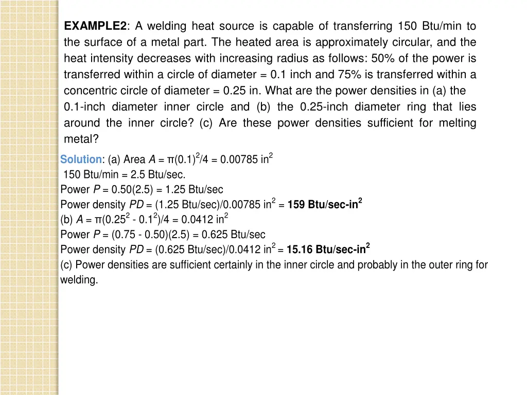 example2 a welding heat source is capable