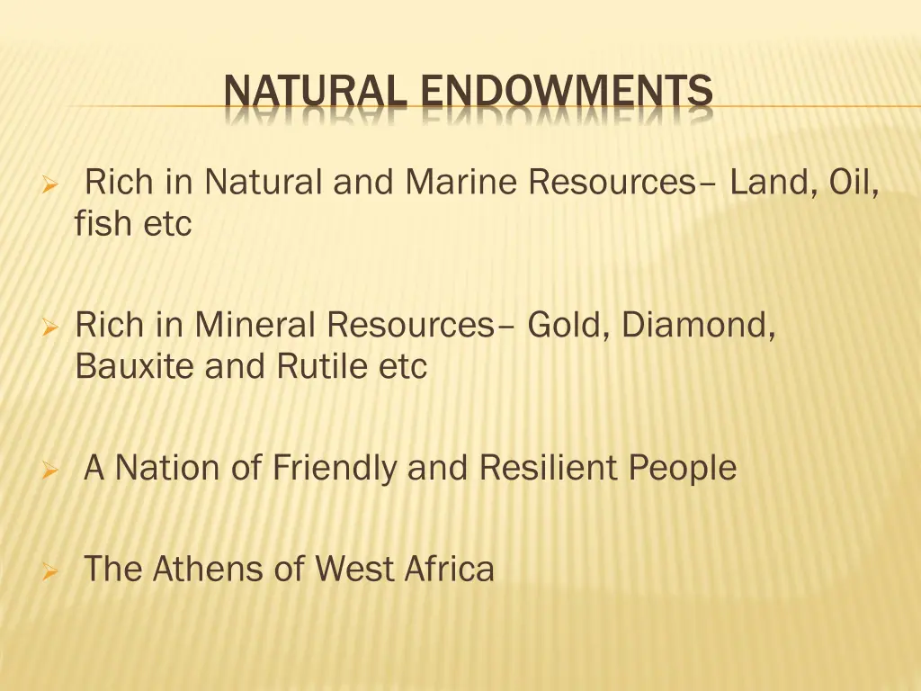 natural endowments