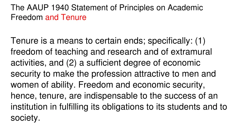 the aaup 1940 statement of principles on academic