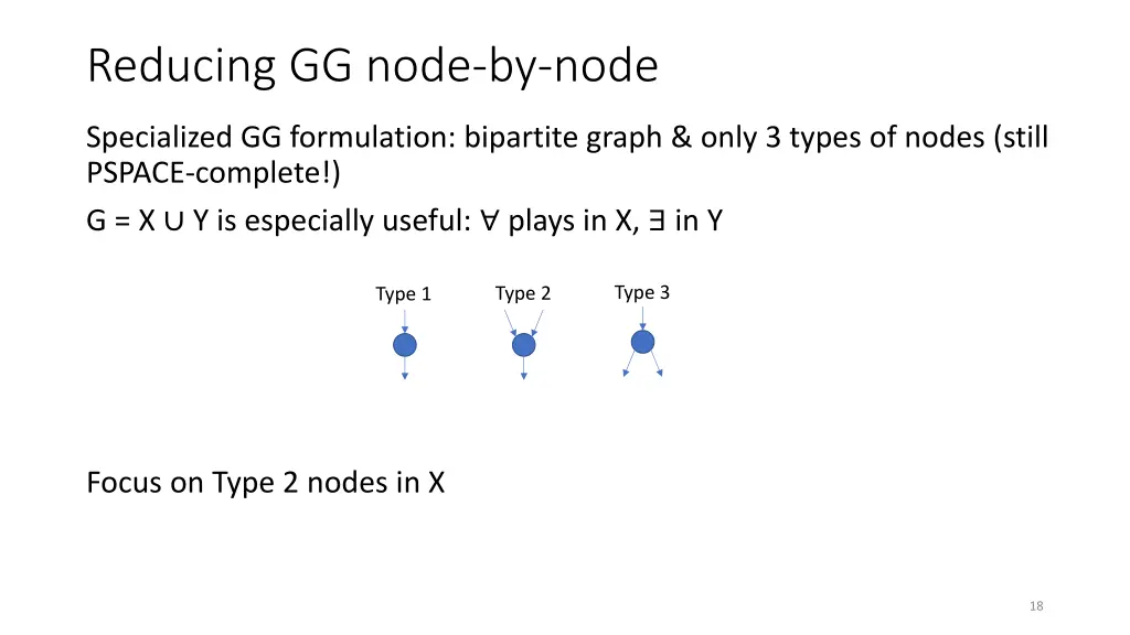 reducing gg node by node