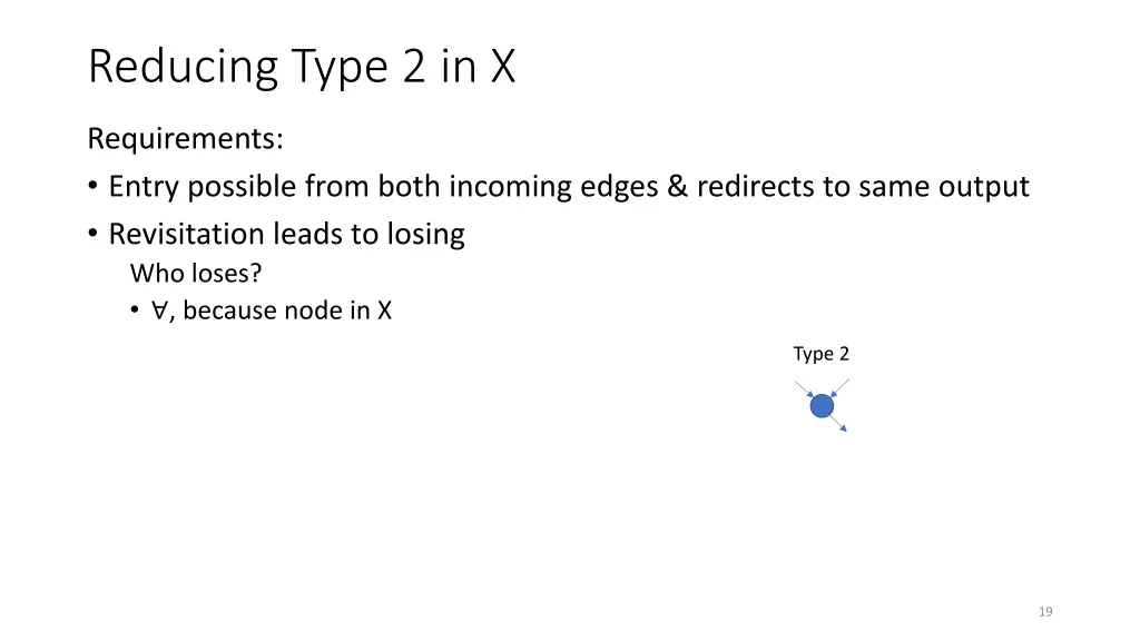 reducing type 2 in x