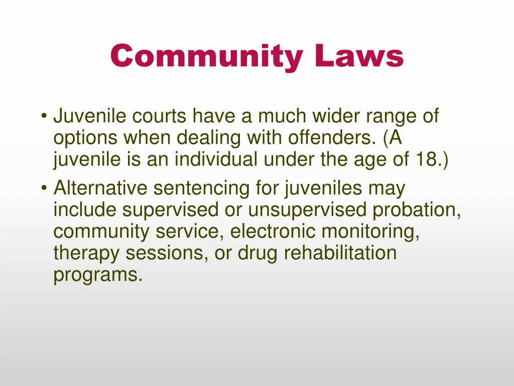 community laws
