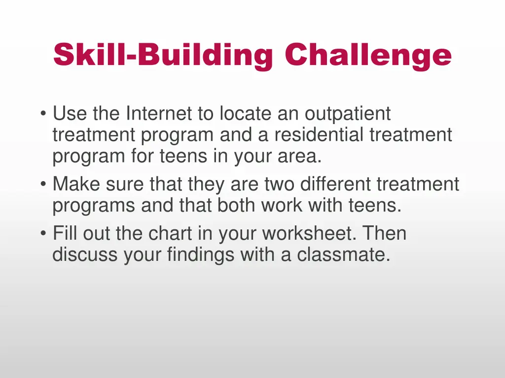 skill building challenge