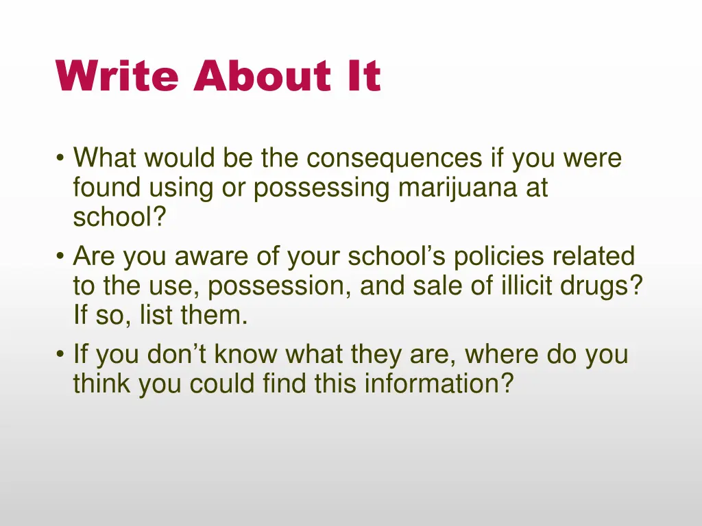 write about it