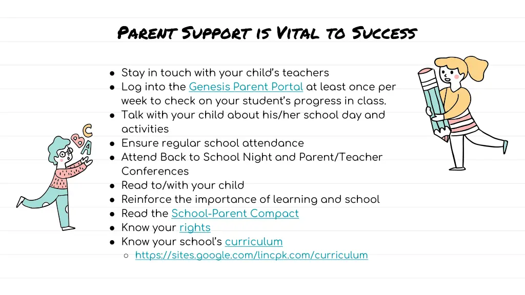 parent support is vital to success