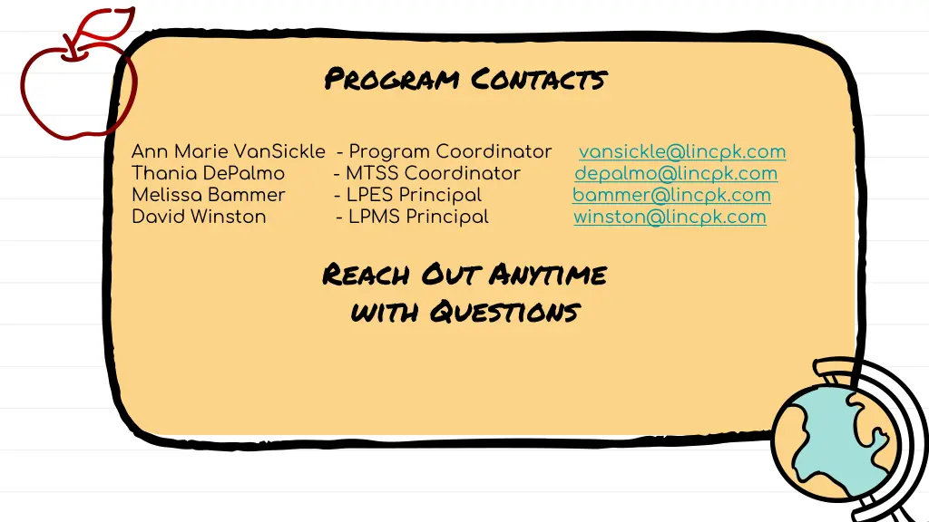 program contacts