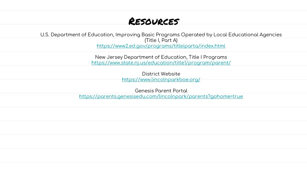 resources