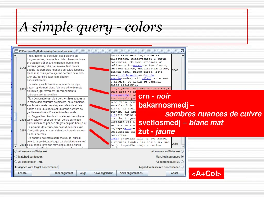 a simple query colors