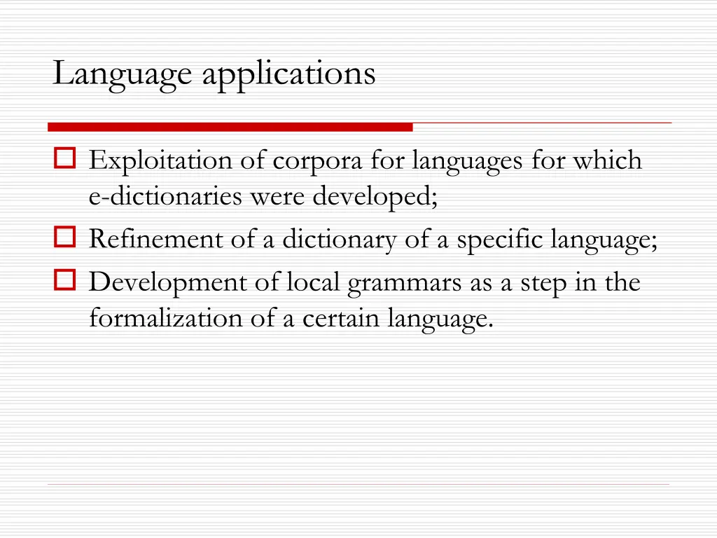 language applications