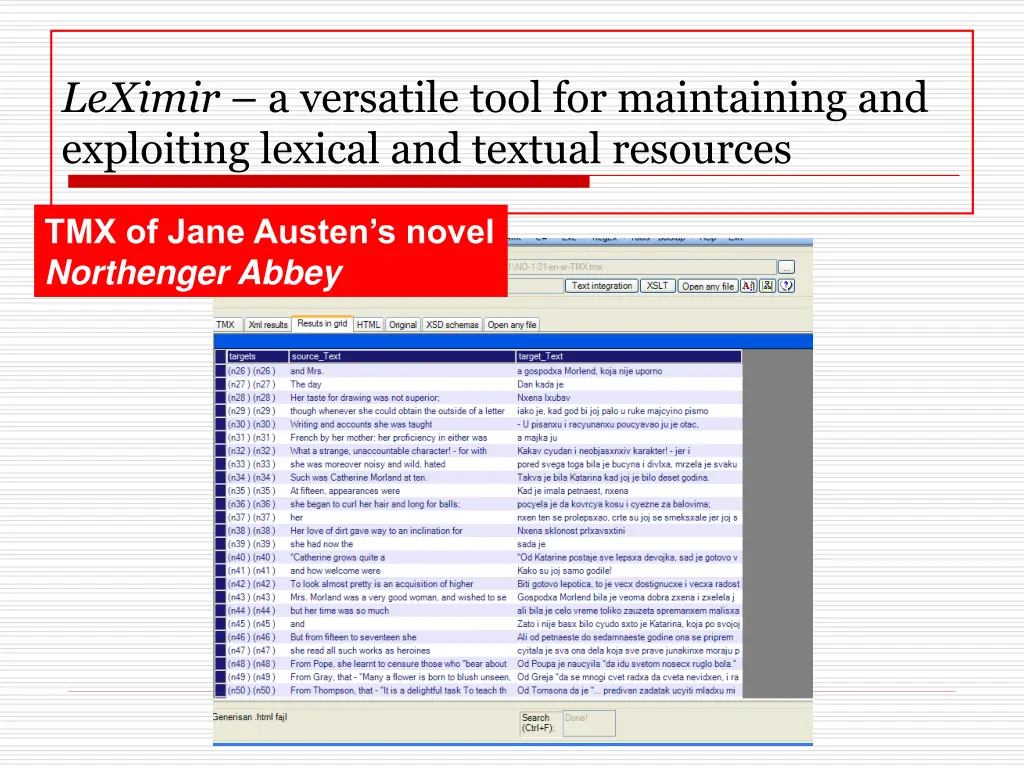 leximir a versatile tool for maintaining
