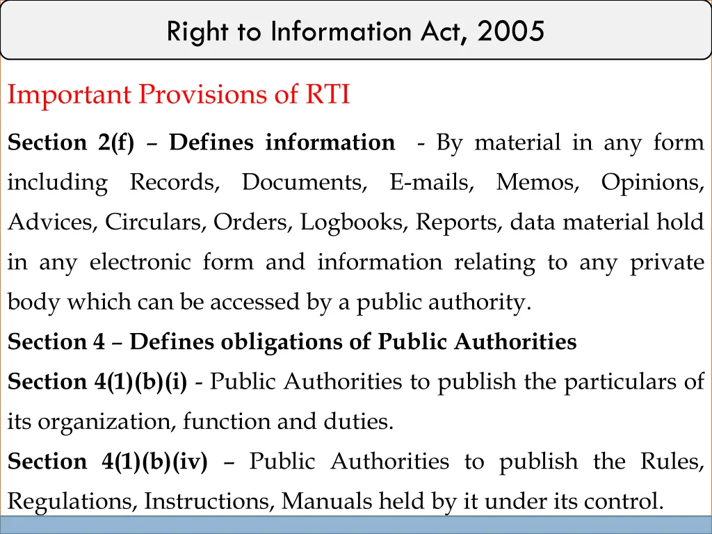 right to information act 2005