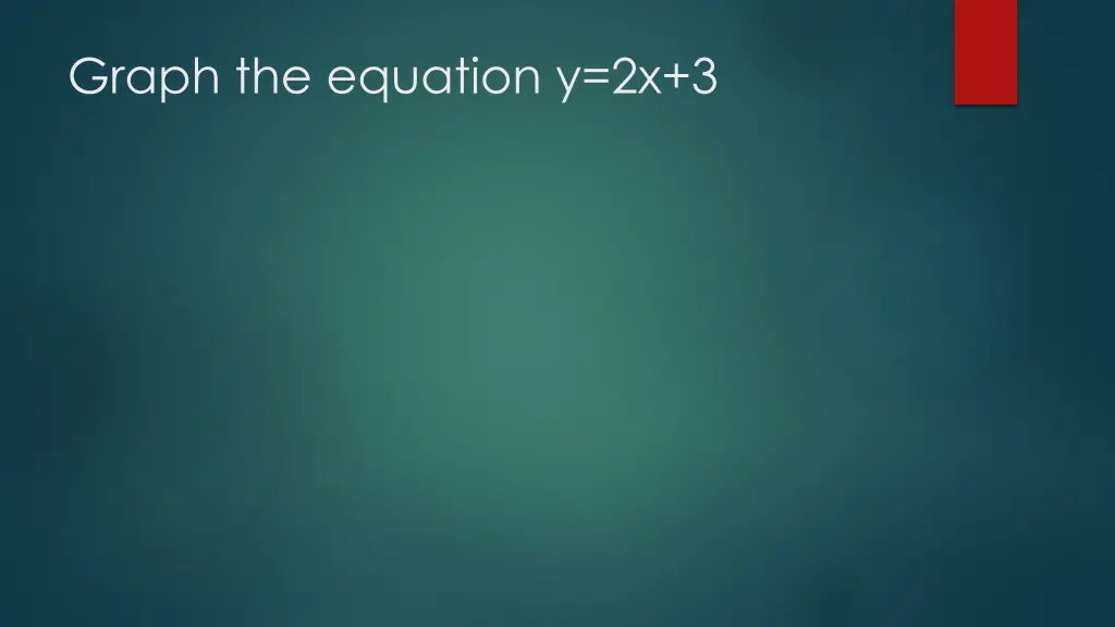 graph the equation y 2x 3